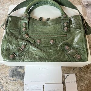 Balenciaga City Green Shoulder Bag